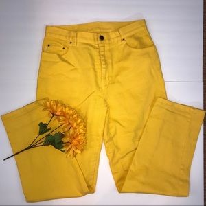 yellow mom jeans